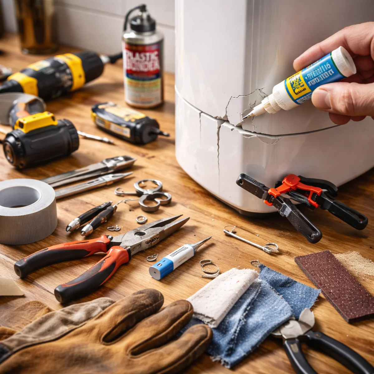 Klejenie pękniętego plastiku w urządzeniu domowym – naprawy domowe krok po kroku zamiast wymiany